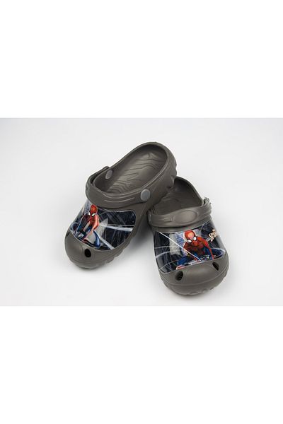 SPIDERMAN Kids Clogs – Lightweight & Durable Slip-on Footwear For Boys – Dark Grey