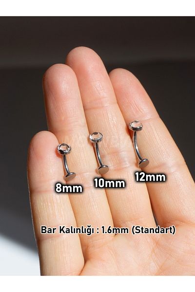 MORNEVA Titanium Crystal Stone Flying Navel Inverted Belly Piercing