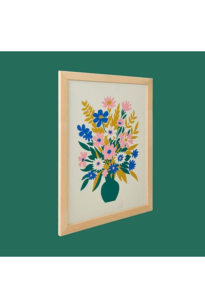 ASPARTAM Granny Summer Framed Painting - Colorful - 50X70 cm