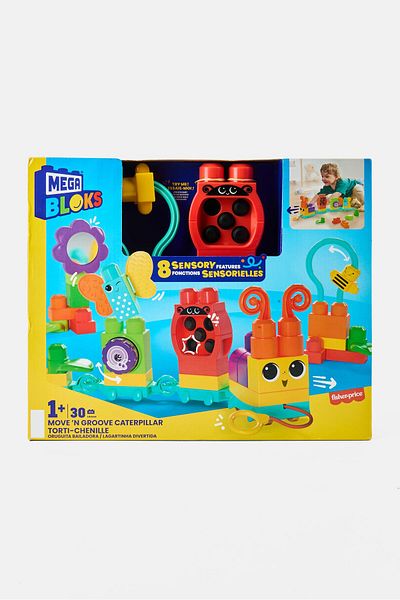 Mega Bloks Sensory Toy Blocks Move And Groove Caterpillar Toy