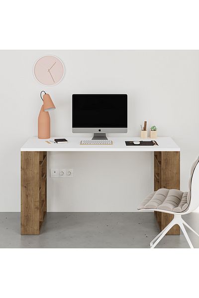 Mourah Home Labirent Working Table with Dual Side Storage – Compact Desk for Home Office, Writing & Reading