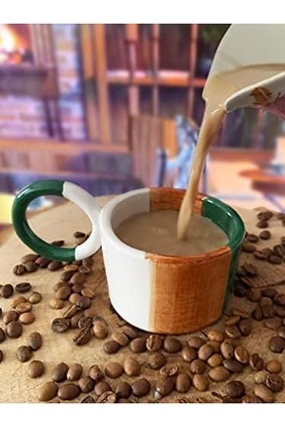 Mu Art Ahşap Woven Handmade Ceramic Mug Cup