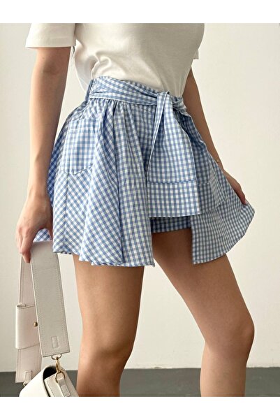 Kedi Fashion Bağlamalı tasarım şort etek