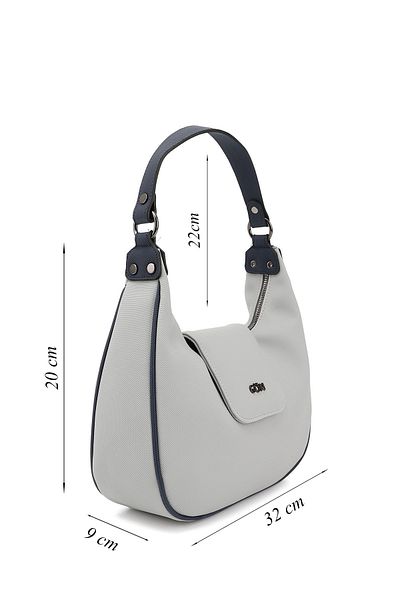 GÖNDERİ(R) Women / Girls Gray Navy Long Strap Shoulder Bag