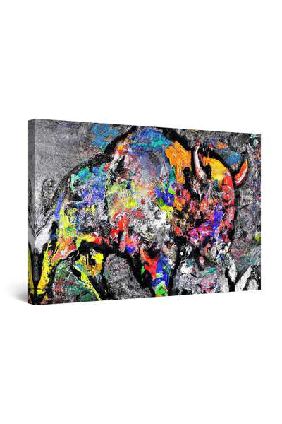 startonight Tablou DualView Startonight Bizon Plin de Culoare, luminos in intuneric, 60 x 90 cm