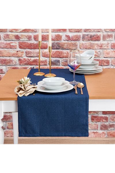 MATMEL Home Olympos Runner Vr18478 - Navy Blue - 40X150 cm