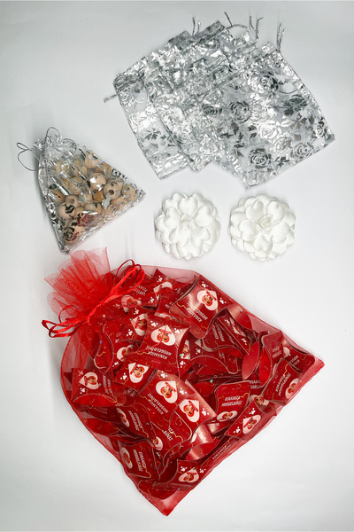 Hobi Stok 102 Parça Kına Seti, Paketli Hediyelik Kına, Çerez Kesesi, Kına El ...