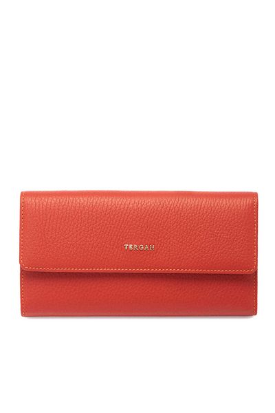 Tergan Orange Genuine Leather Women's Wallet - S1Cb00005719-J35