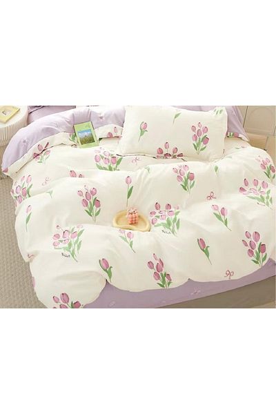 CHIRASO CHIRASO Finet Bedding Set, 6 Pieces, 2 Persons, Sheet 230x240, Quilt 200x230, 4 Pillowcases, Print