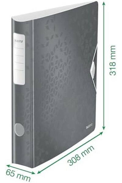 Mu Art Ahşap Mrt Wow Wire Binder, Metallic Red, A4 Folder, Curved Back, 65 mm Width, Elastic Fix