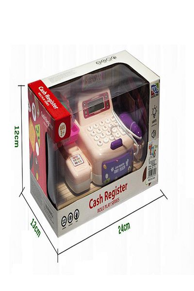 rexa Kids Calculating Cash Register Grocery Accessories Scanner & Sounds