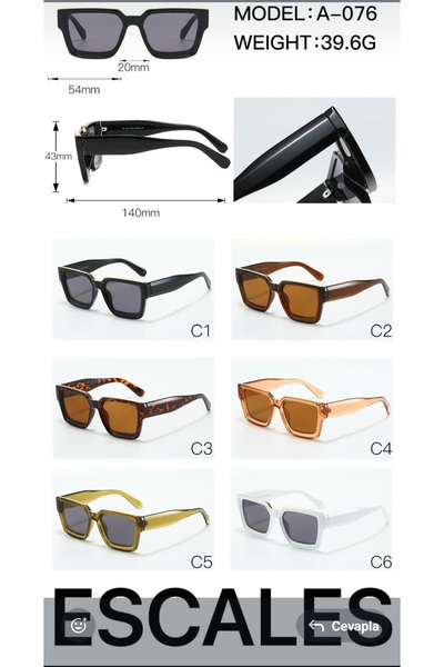 Escales Women's Uv400 Protection Sunglasses