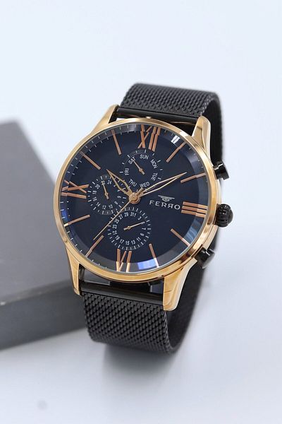 FERRO Steel Mesh Cord Men Wrist Watch Asw123-I1937Fr