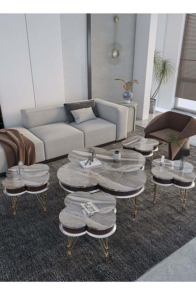GENERAL Table set consisting of a coffee table and 4 coffee and tea side tables