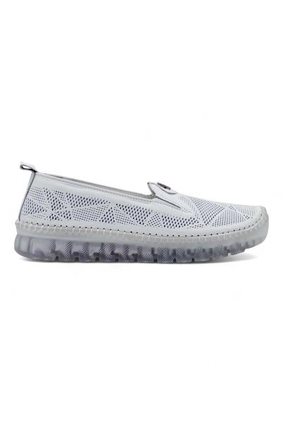 Shoes Mr White Buckle Detail Transparent Sole Genuine Leather Women's Daily Shoes White