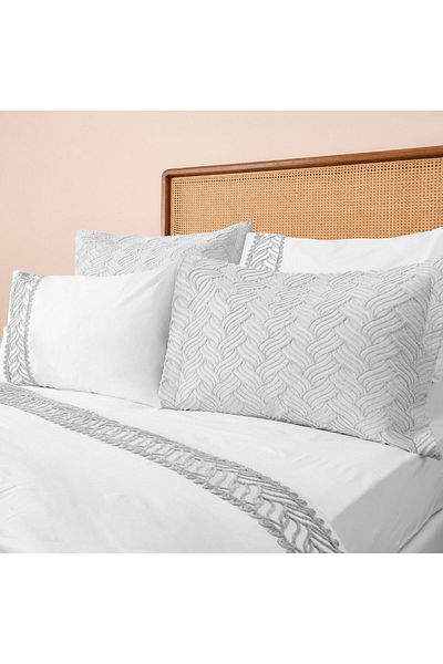 MATMEL Store Elenore Double 7 Piece Bedspread Set - Gray