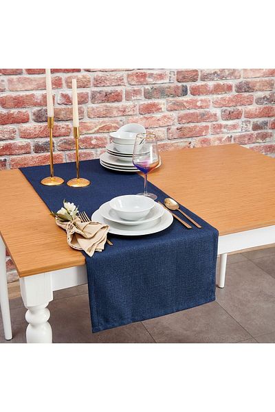 MATMEL Home Olympos Runner Vr18478 - Navy Blue - 40X150 cm