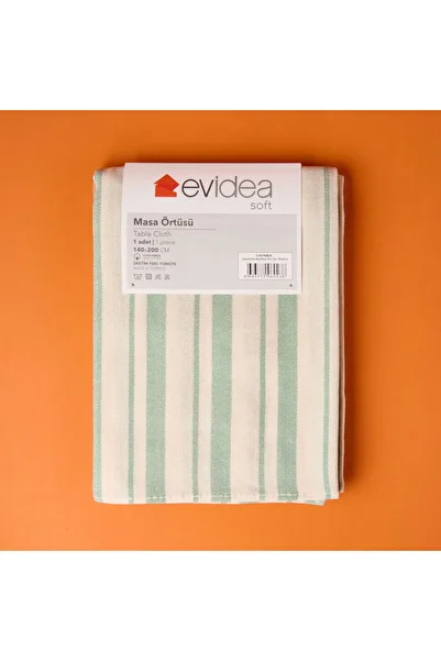 MATMEL Alno Tablecloth - Ecru / Green - 140X200 cm