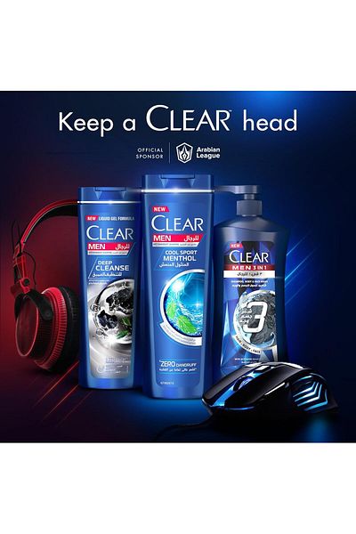 Clear Hair Fall Defense Anti-Dandruff Shampoo 400ml x 2 – Strengthens Hair & Fights Dandruff