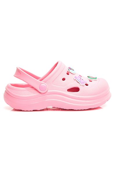 R&B Pink Jibbitz Detail Slingback Clogs