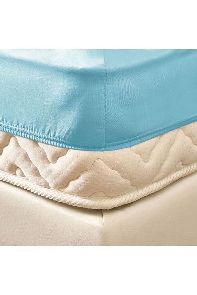 ASPARTAM Double Fitted Sheet - Blue - 160X200 cm