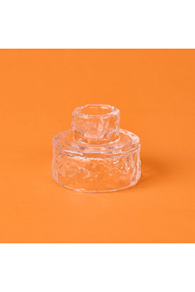 Genel Markalar Renkli Cam Mumluk, Şeffaf, 5x6 cm, Şık ve Zarif Dekorasyon Par...