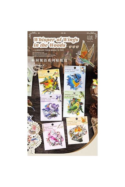 İthal O14-30 Pcs Kus Pet Sticker - Color: Pink
