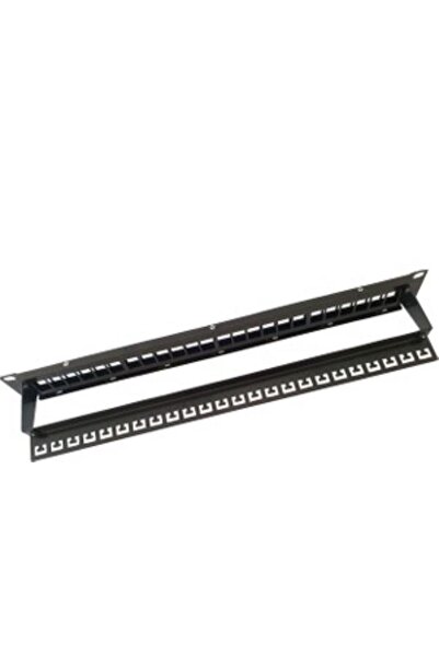 CAT6 UTP 24 Port Boş Patch Panel | Keystone Uyumlu | 19" Rack Kabinet İçin