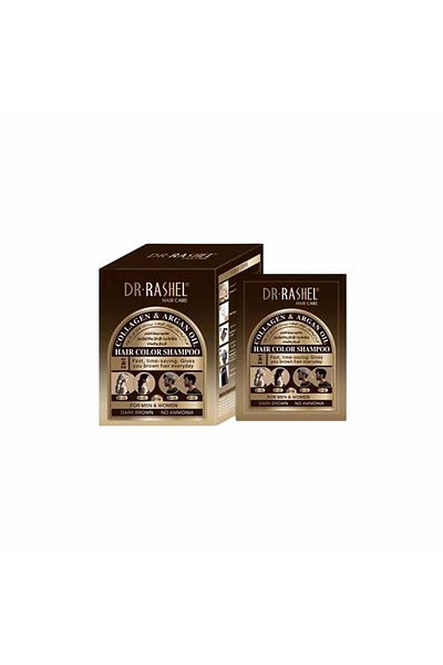 DR.RASHEL Collagen & argan oil hair color shampoo (Dark brown)