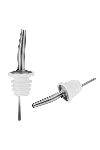 OEM Dropper dispenser for beverage bottles, stainless steel and rubber, 30 ml, 11.4 cm, white/silver