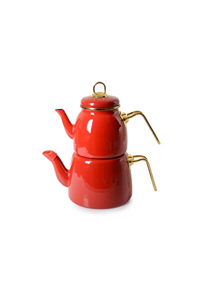 MATMEL Enamel Teapot - Red / Gold
