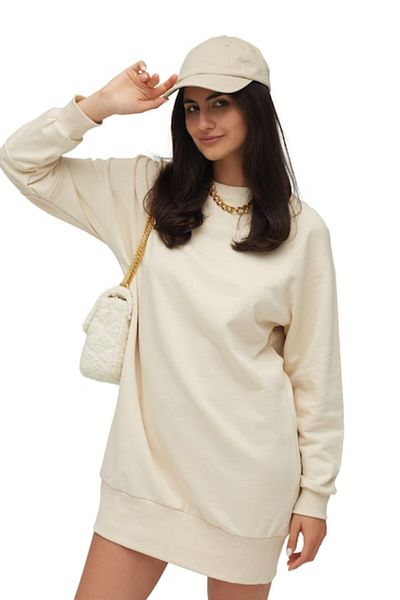 Bumbăcel Women's long-sleeved cotton dress