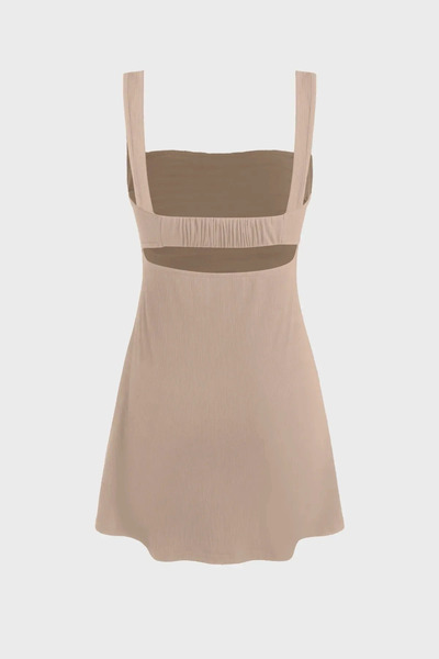 World Fashion Trends Μίνι φόρεμα με τετράγωνο γιακά Jt7076