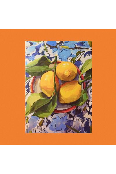 MATMEL Deco Lime Cello Canvas Print - Yellow - 50X70 cm