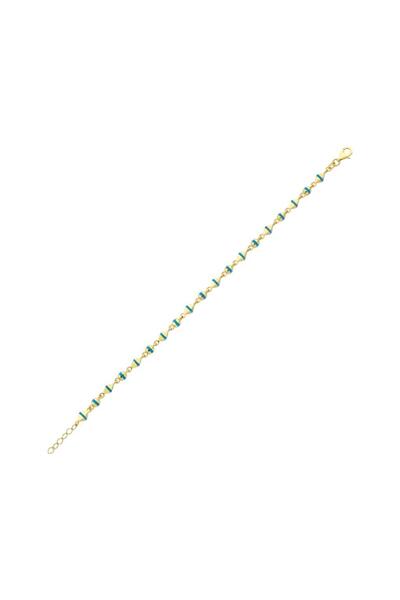 Koçak 14 Ayar Mavi Stella Altın Bileklik