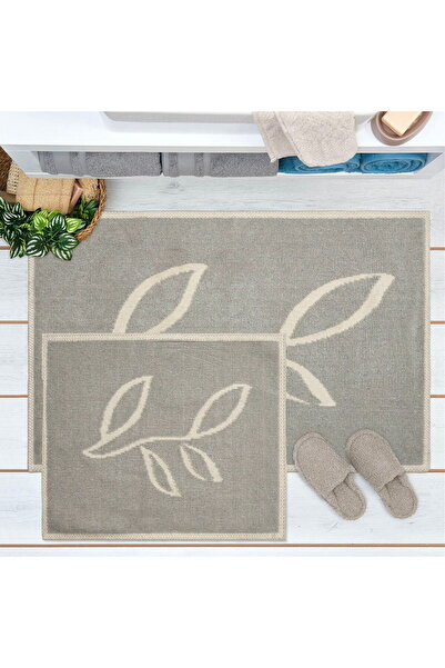 MATMEL سجادة حمام ناعمة فونال 2 قطعة - بيج - 60x100 سم + 50x60 سم