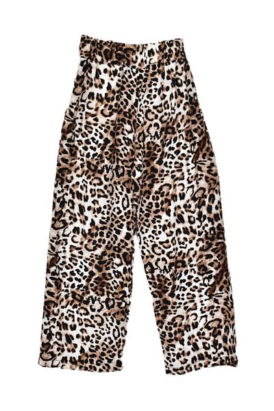 BAGLAN Girls' Printed Wide-Leg Elastic Lace-Up Trousers Bgl-St04625