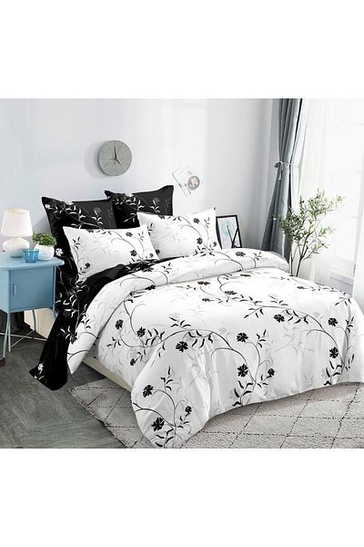 chiraso CHIRASO Finet Bedding Set, 6 Pieces, 2 Persons, Sheet 180x200, Duvet Cover 200x230, 4 Pillowcases, Print