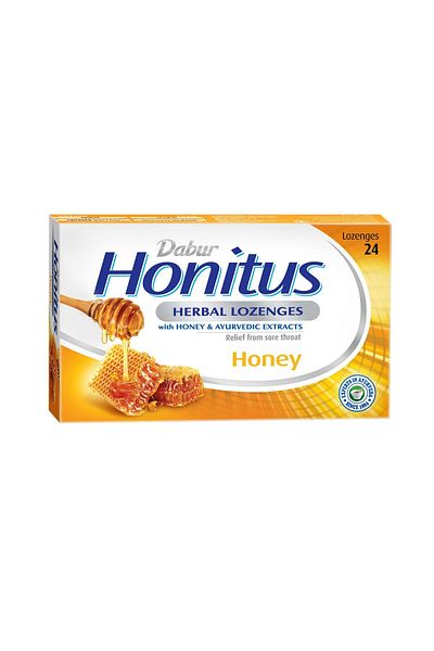 Dabur Honitus Herbal Lozenges with Honey Flavor 24 pcs