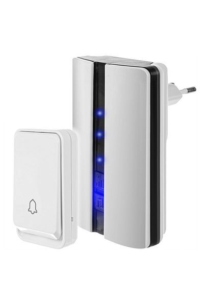 OEM Wireless electric doorbell, waterproof, 51 melodies, 150 m, 230V, white