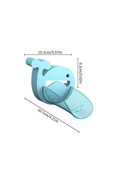 LUVLU Prelungitor de robinet în formă de balenă, pentru copii, non-toxic, fără BPA sau ftalați, albastru, LUVLU™