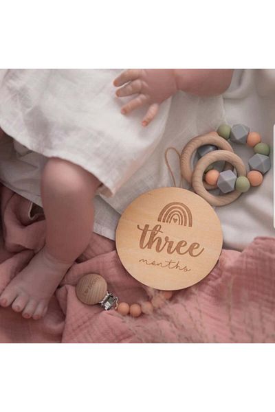 Little Cloud Child Growth Stages Cards (Natural Wood)