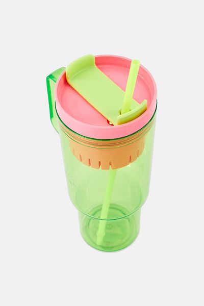 Vessel Clear Tumbler With Tea And Fruit Infuser 1180ml, Green