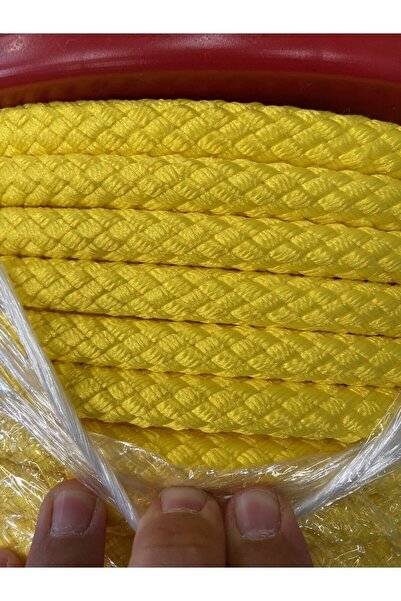 Bos Sarı - 24 mm Renkli İskota Örgü Yüzen Halat 15 Metre