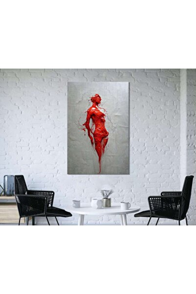 startonight DualView Startonight Abstract Red Woman in Wall Painting, Glow in the Dark, 60 x 90 cm