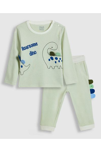 R&B Embroidered T-Shirt And Bottom Set For Top Bottom Set 0-24M