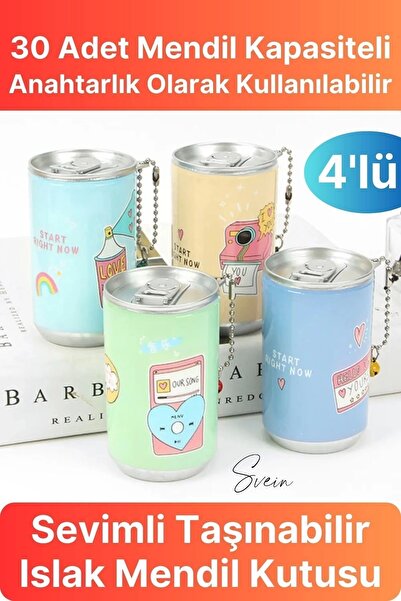 TZR GROUP 4'lü ISLAK MENDİL NEŞELİ KUTULU ISLAK HAVLU MENDİL