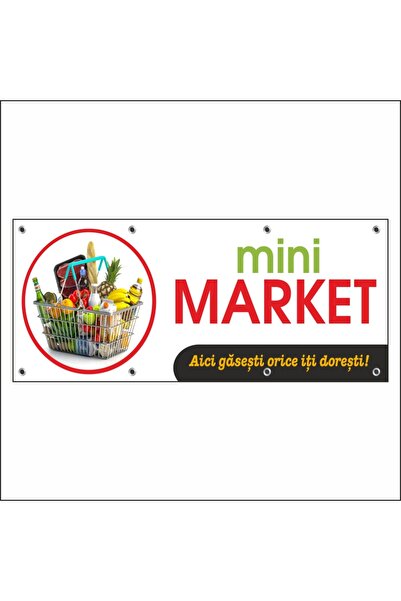 media Banner „Mini market” model 1, 250 x 100 cm