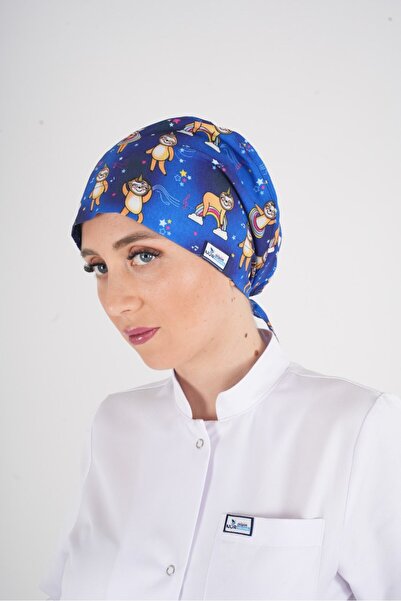 Nur Medikal Giyim Tesettür Stars Club Desenli Hemşire Doktor Hastane Aşçı Vet...