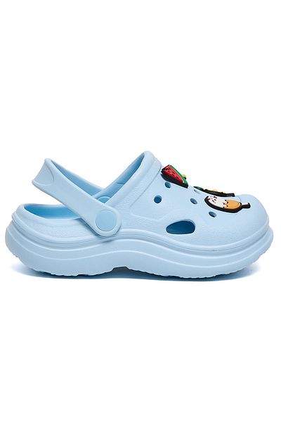 R&B Blue Jibbitz Slingback Clogs
